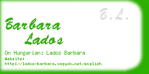 barbara lados business card